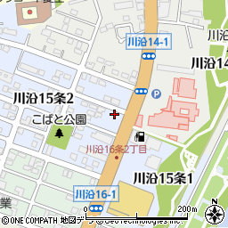北海道札幌市南区川沿１５条2丁目2-33周辺の地図