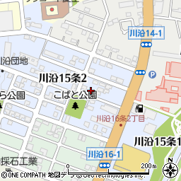 北海道札幌市南区川沿１５条2丁目2-14周辺の地図