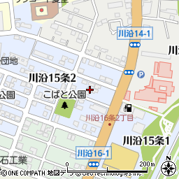 北海道札幌市南区川沿１５条2丁目2-25周辺の地図