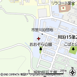 北海道札幌市南区川沿１５条2丁目10-25周辺の地図