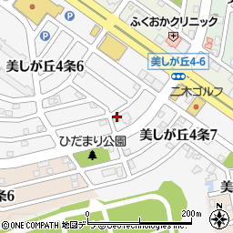 北海道札幌市清田区美しが丘４条周辺の地図