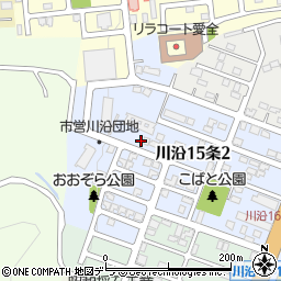 北海道札幌市南区川沿１５条2丁目10-12周辺の地図