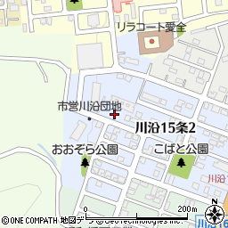 北海道札幌市南区川沿１５条2丁目10-14周辺の地図