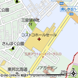 コストコホールセール札幌倉庫店周辺の地図