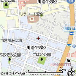 北海道札幌市南区川沿１５条2丁目8周辺の地図