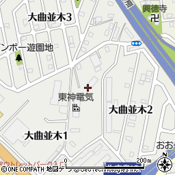 北海道北広島市大曲並木周辺の地図