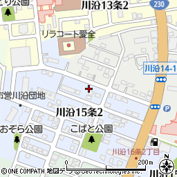 北海道札幌市南区川沿１５条2丁目8-27周辺の地図