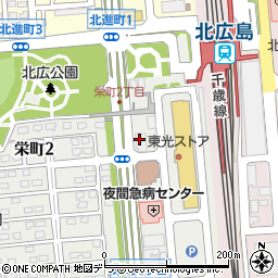 株式会社北洋銀行　北広島ローンプラザ周辺の地図