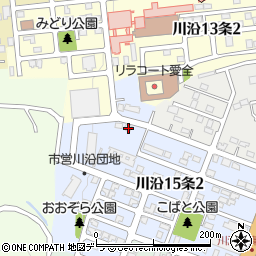 北海道札幌市南区川沿１５条2丁目10-71周辺の地図