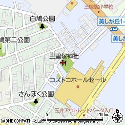 三里塚神社周辺の地図