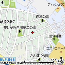北海道札幌市清田区美しが丘２条8丁目周辺の地図