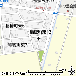 北海道北広島市稲穂町東12丁目1-6周辺の地図