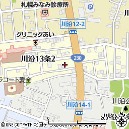 北海道札幌市南区川沿１３条周辺の地図