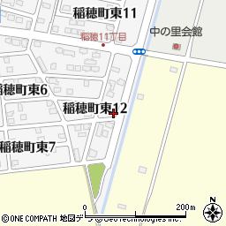 北海道北広島市稲穂町東12丁目5-19周辺の地図