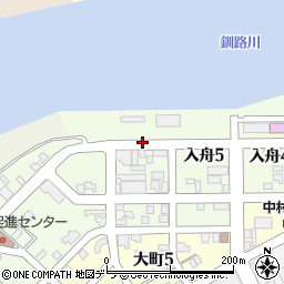 北海道釧路市入舟周辺の地図