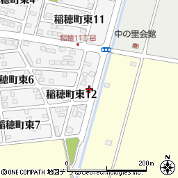 北海道北広島市稲穂町東12丁目周辺の地図