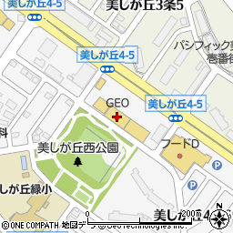 ゲオ札幌美しが丘店周辺の地図