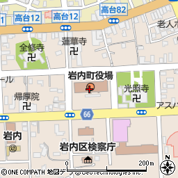 岩内町役場　教育委員会周辺の地図