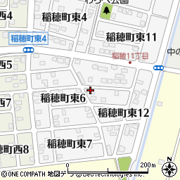 北海道北広島市稲穂町東12丁目3-2周辺の地図