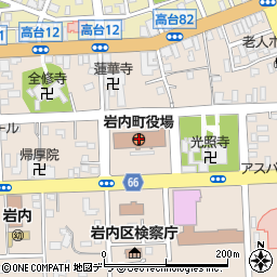 岩内町役場周辺の地図