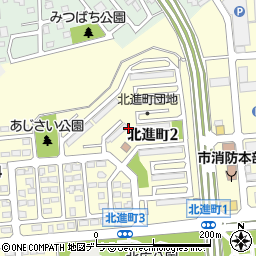 北海道北広島市北進町周辺の地図