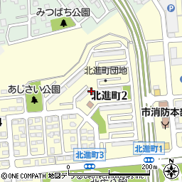 北海道北広島市北進町周辺の地図