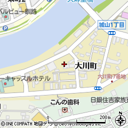 北海道釧路市大川町周辺の地図