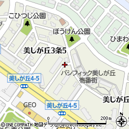 北海道札幌市清田区美しが丘３条周辺の地図