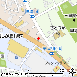 松屋里塚店周辺の地図