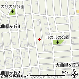 北海道北広島市大曲緑ヶ丘周辺の地図