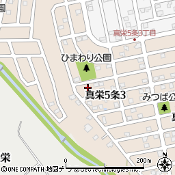 北海道札幌市清田区真栄５条周辺の地図
