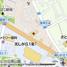 北海道三菱自動車販売（株）里塚店周辺の地図