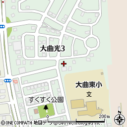 北海道北広島市大曲光周辺の地図