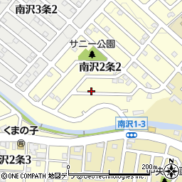 北海道札幌市南区南沢２条周辺の地図