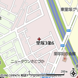 北海道札幌市清田区里塚３条6丁目9周辺の地図