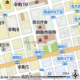釧路市役所　労働組合周辺の地図