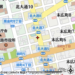 北海道釧路市北大通7丁目周辺の地図