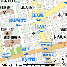 東横ＩＮＮ釧路十字街平面駐車場周辺の地図