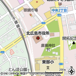 北海道北広島市周辺の地図