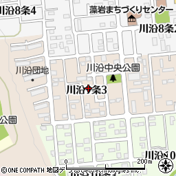 北海道札幌市南区川沿９条3丁目周辺の地図