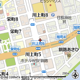 北海道釧路市川上町周辺の地図