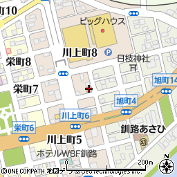 釧路川上郵便局周辺の地図