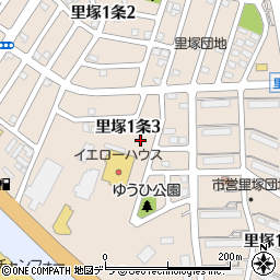 北海道札幌市清田区里塚１条周辺の地図