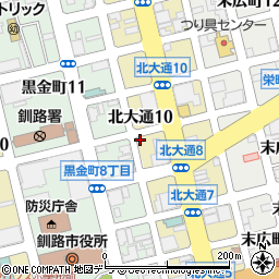 北海道釧路市北大通9丁目2-11周辺の地図