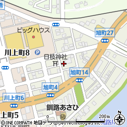 北海道釧路市旭町周辺の地図