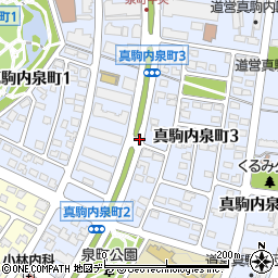 北海道札幌市南区真駒内泉町周辺の地図