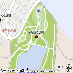 西岡公園周辺の地図