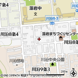 北海道札幌市南区川沿８条3丁目周辺の地図