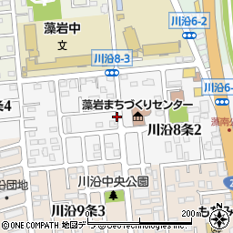 北海道札幌市南区川沿８条周辺の地図