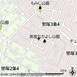 北海道札幌市清田区里塚３条4丁目周辺の地図